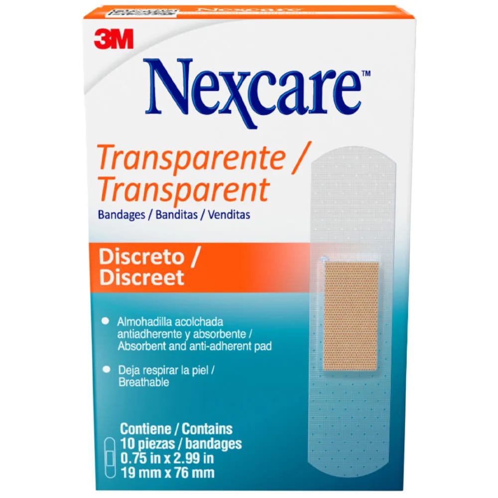 Banditas NEXCARE Transparentes Caja 10un