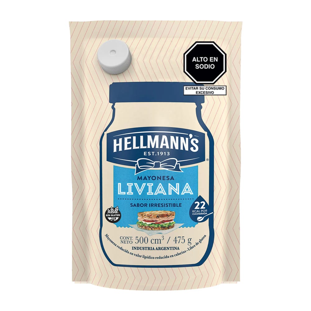 Mayonesa Liviana HELLMANN'S Doypack 475g
