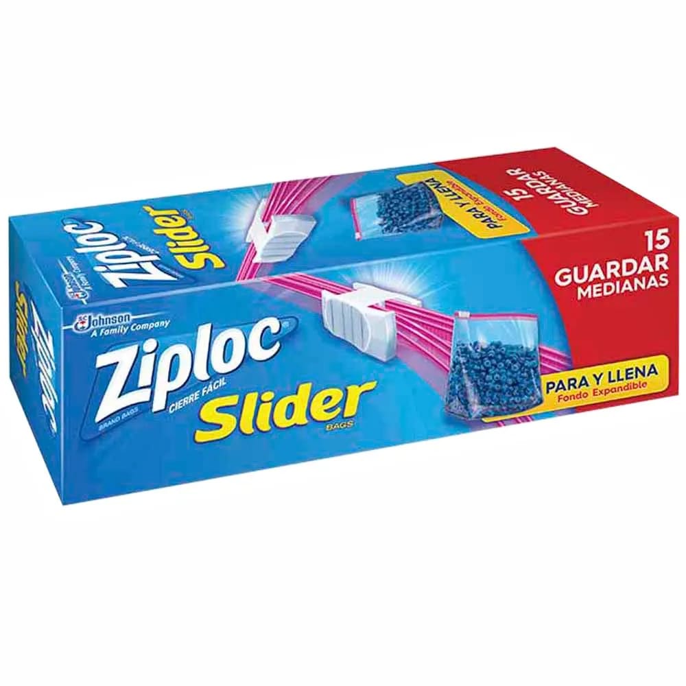 Bolsa Slider ZIPLOC Paquete 15un