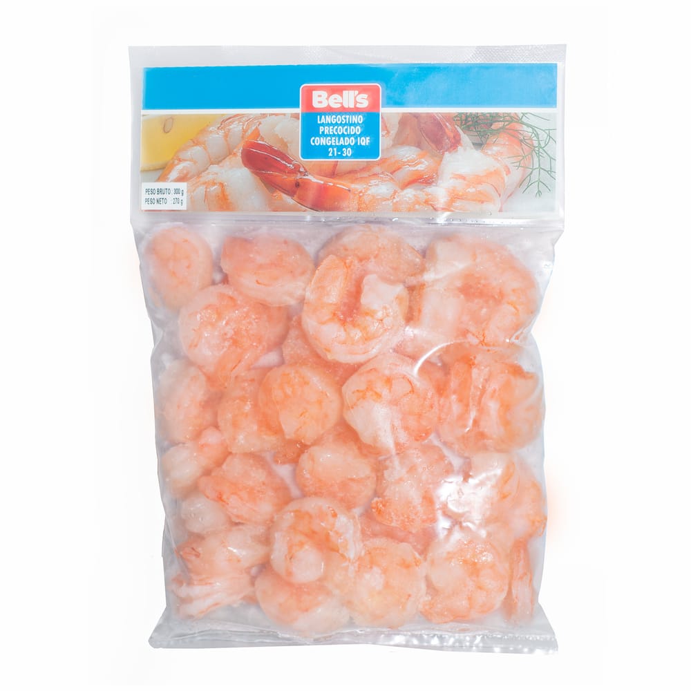 Langostino Precocido Congelado BELL'S 21-30 Bolsa 300g