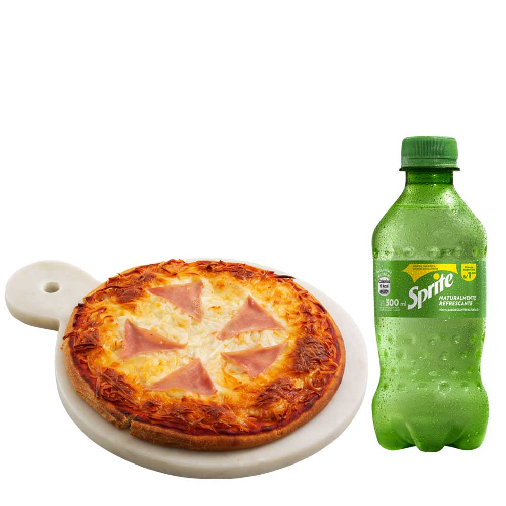 Pack Pizza Americana Personal LA FLORENCIA + Gaseosa SPRITE Botella 300ml
