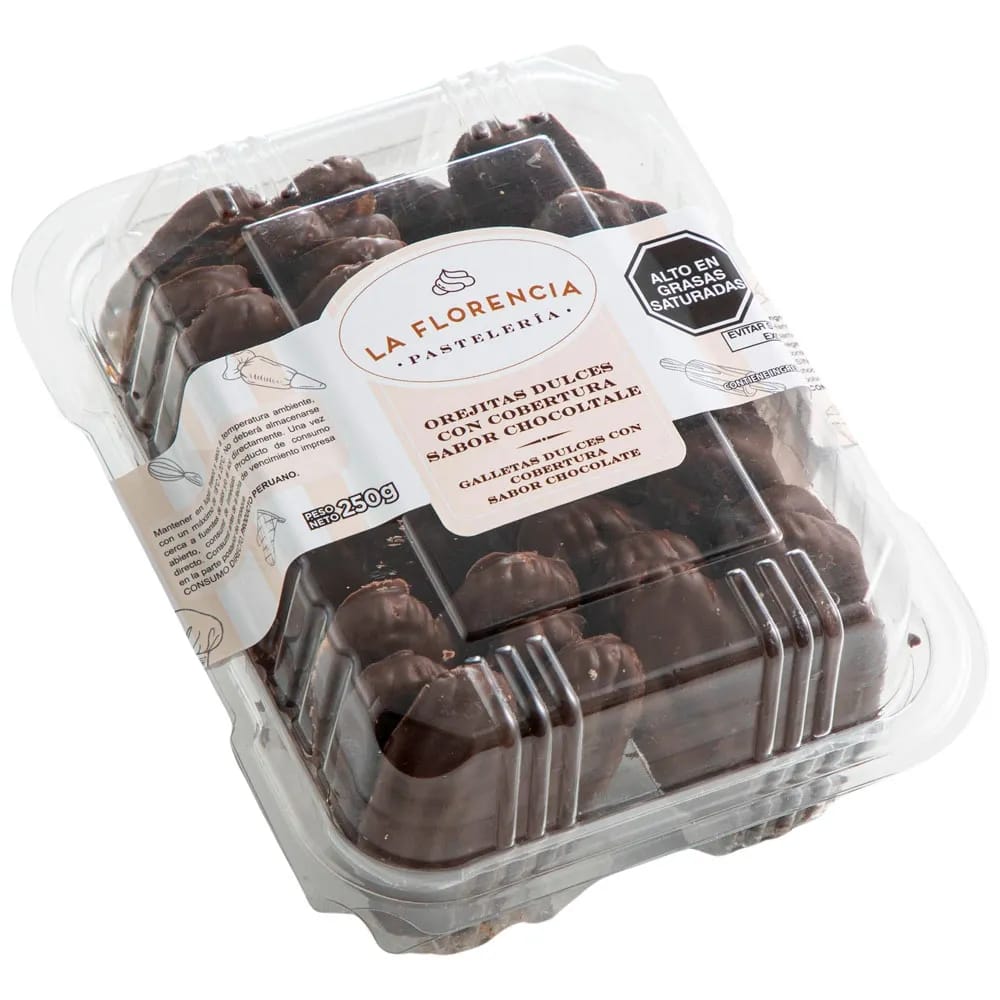 Orejitas con Chocolate LA FLORENCIA Bandeja 250g