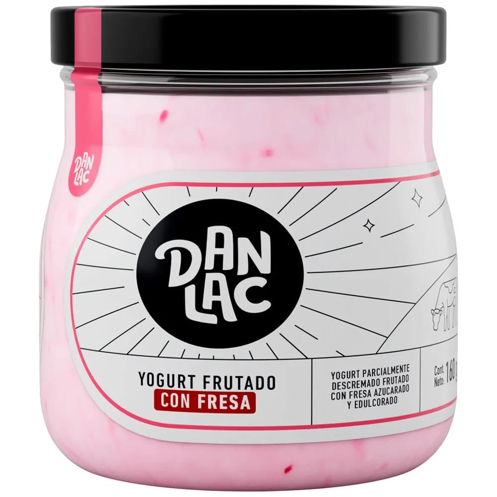 Yogurt Frutado DANLAC Fresa Frasco 160g