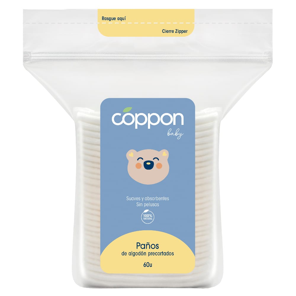 Paños de Algodón COPPON BABY Bolsa 60un