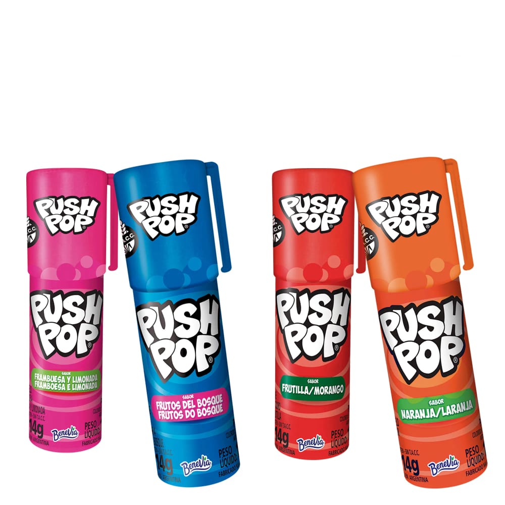Caramelo PUSH POP Surtido Barra 14g