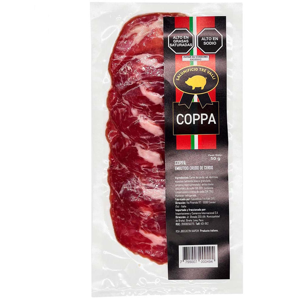 Coppa SALUMIFICIO TRE VALLI Bolsa 50g
