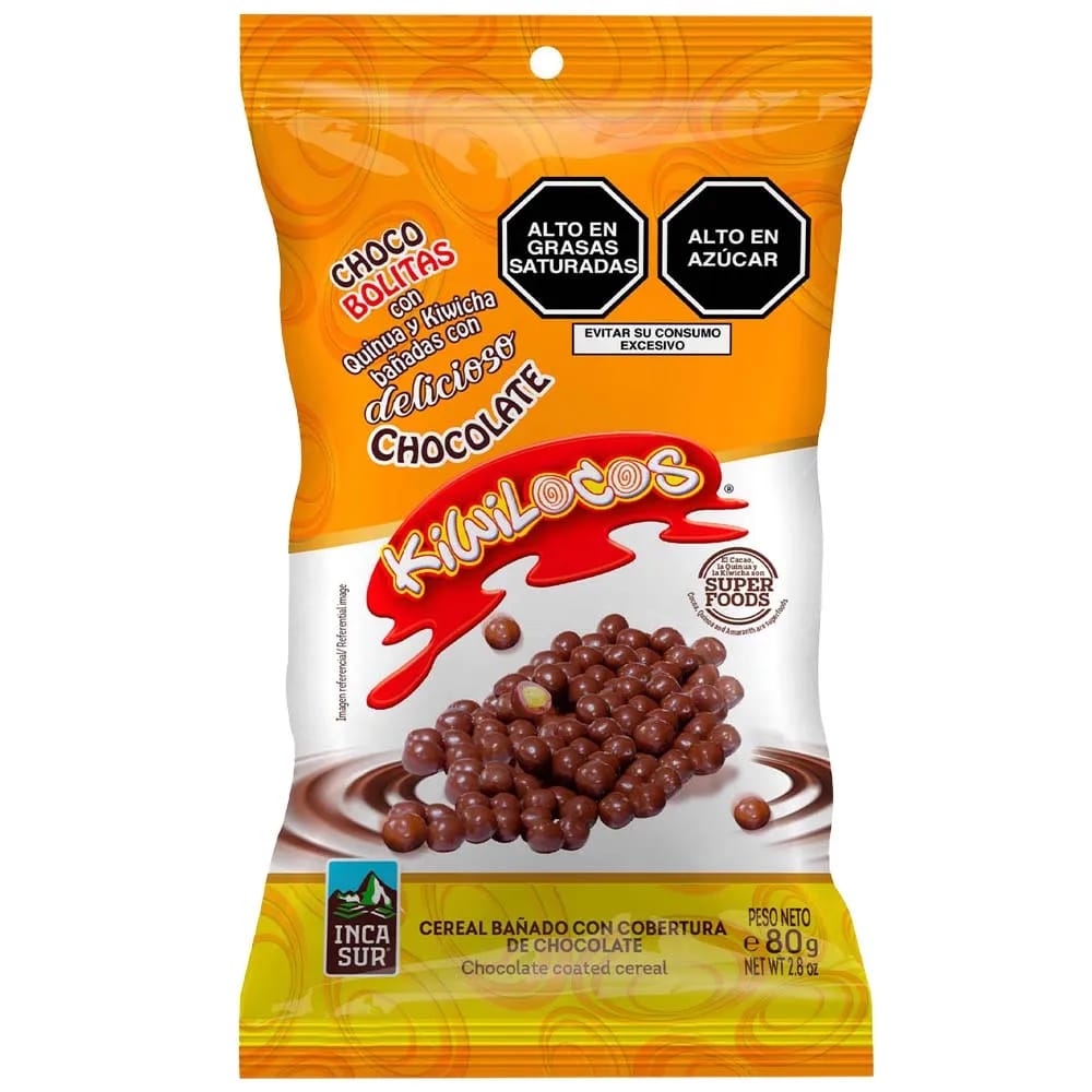 Choco Bolitas INCASUR Kiwilocos Bolsa 80g