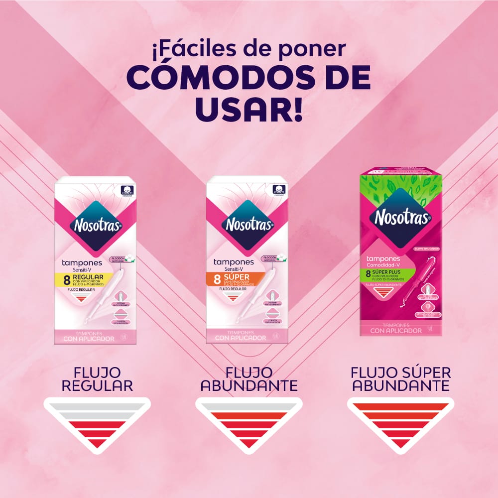 Tampones NOSOTRAS con Aplicador Súper Sensitive Caja 8un