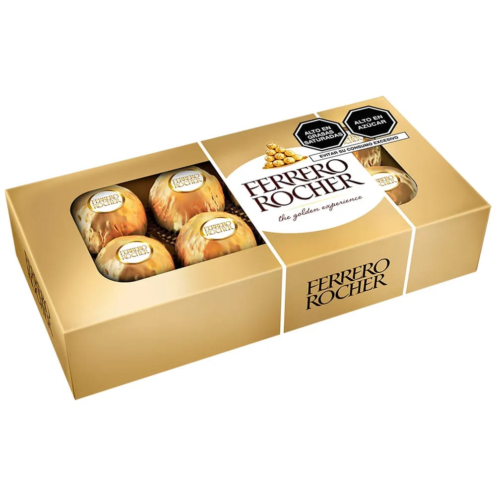 Bombones FERRERO ROCHER Chocolate y Avellanas Caja 100g