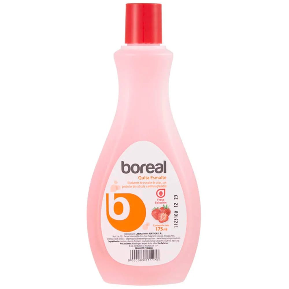 Quita Esmalte BOREAL Fresa Frasco 175ml