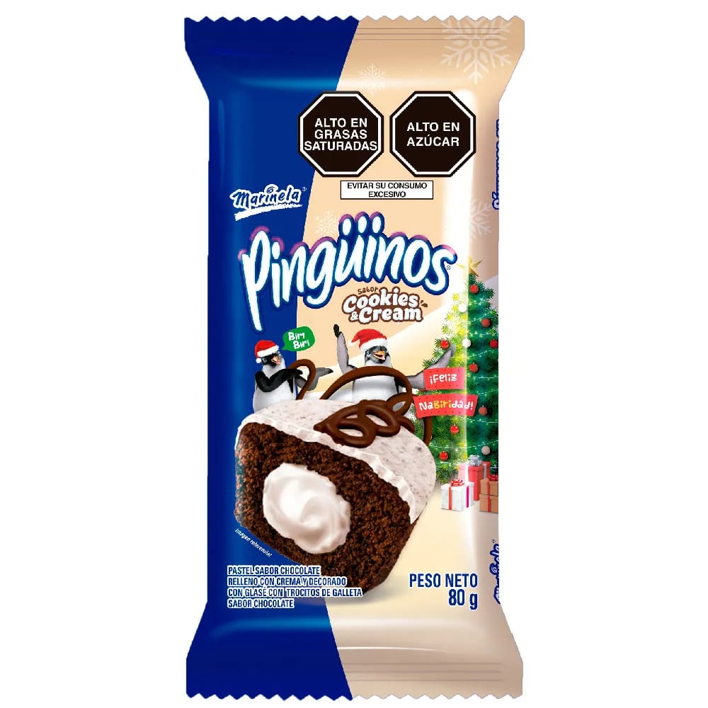 Pastelitos Minix Pingüinos MARINELA Cook & Cream Bolsa 80g