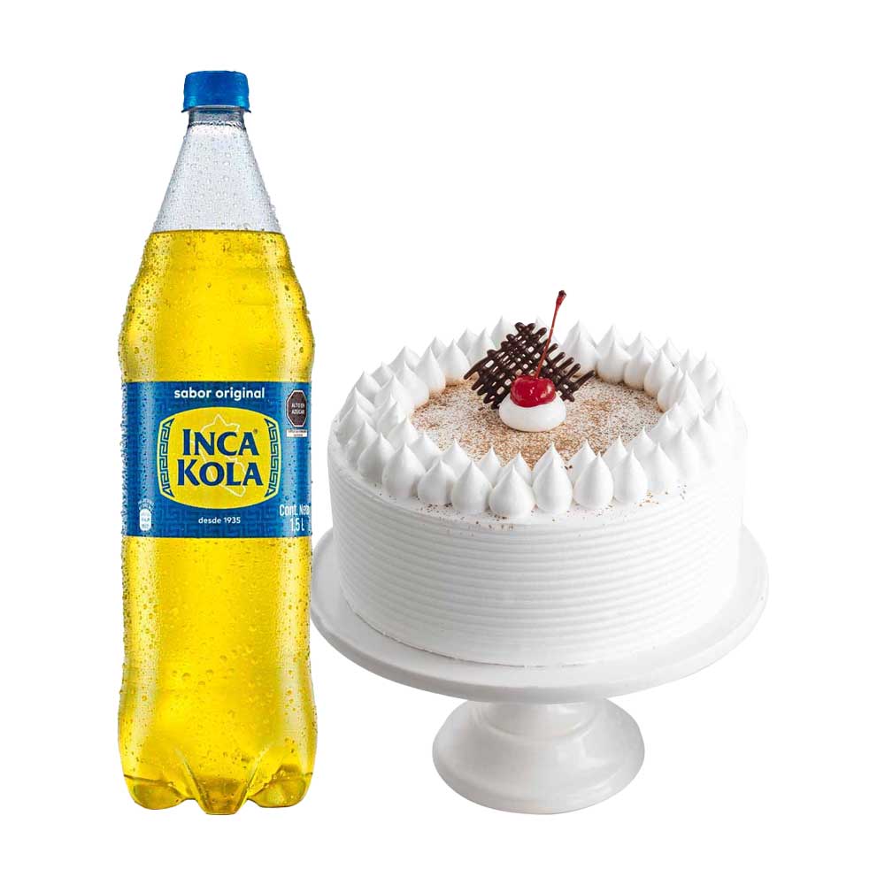 Pack Torta 3 Leches Vainilla Chica LA FLORENCIA 1un + Gaseosa INCA KOLA Botella 1.5L