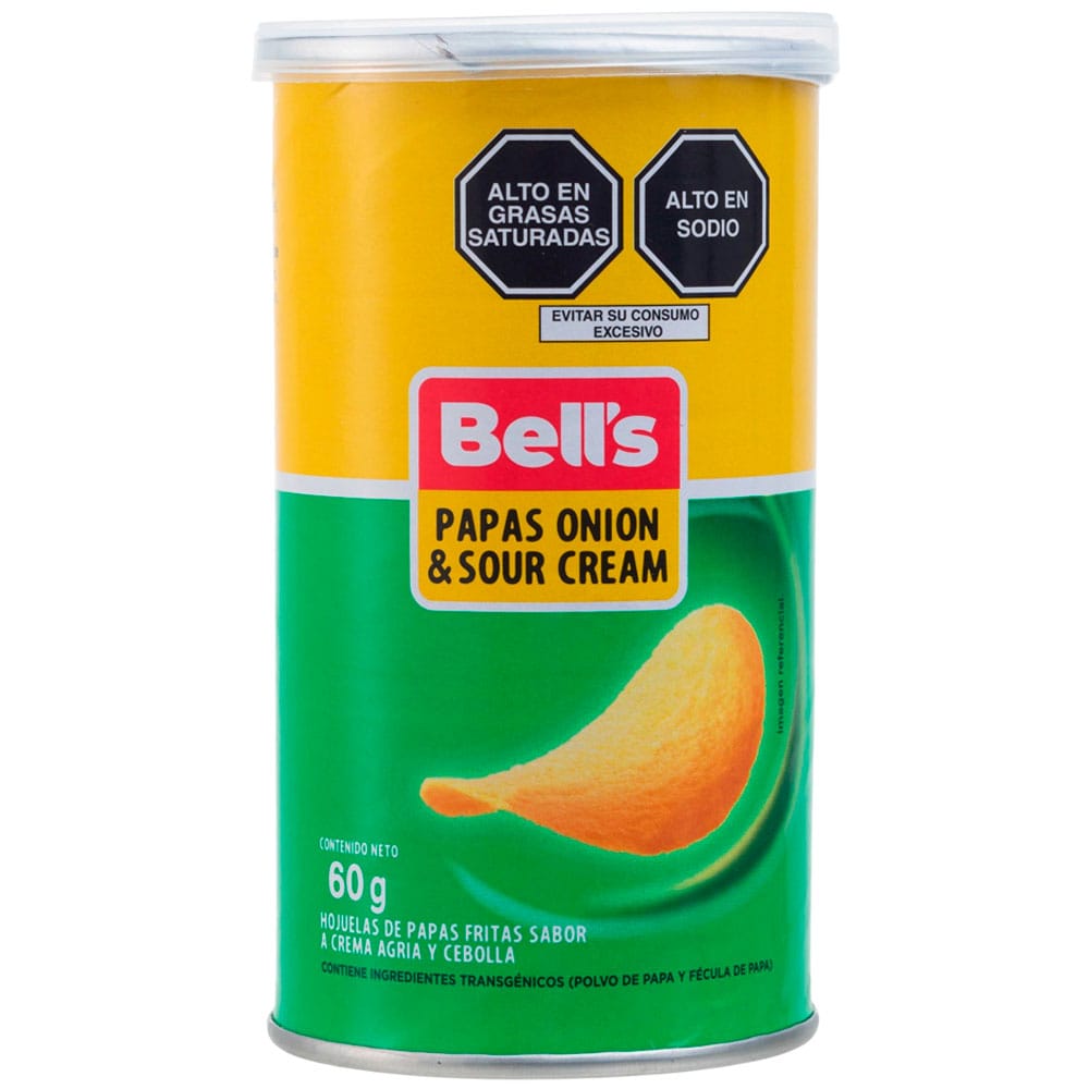 Piqueo BELL'S Papas sabor cebolla Lata 60Gr