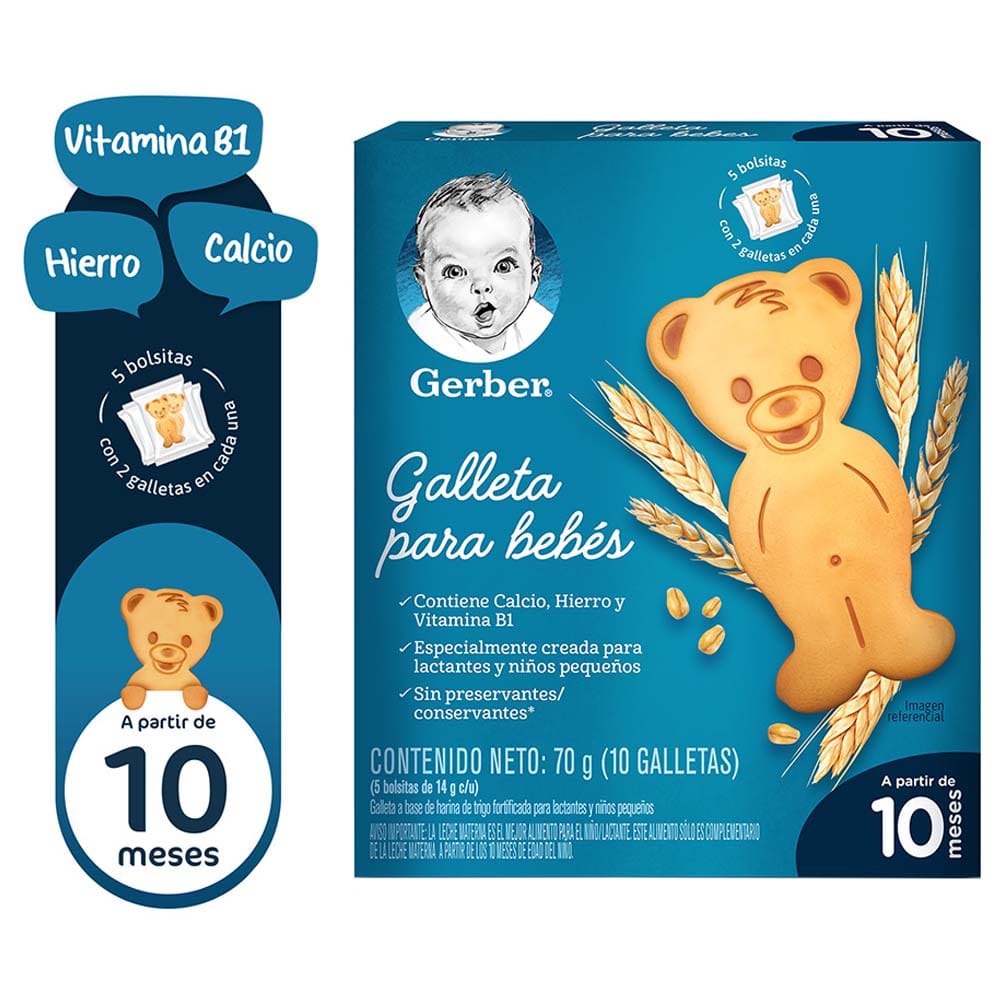Galletas para Bebé GERBER Caja 10un