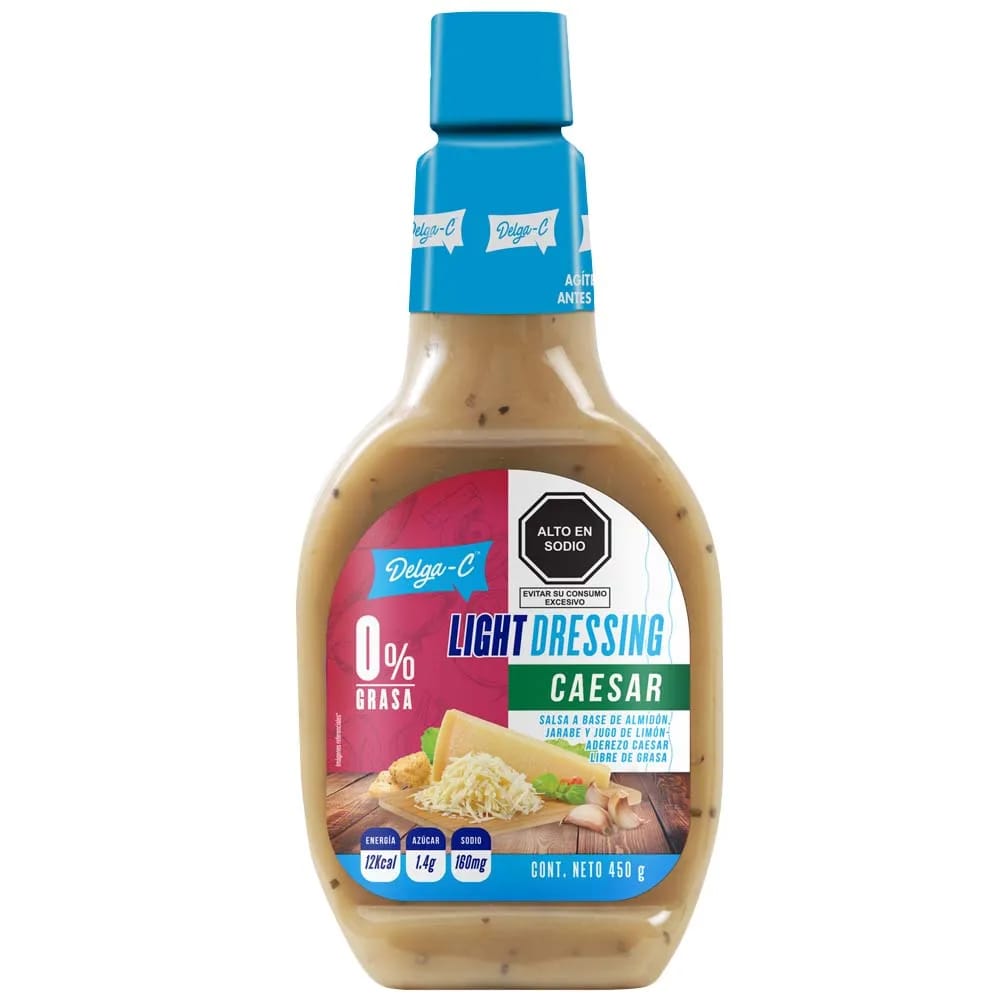 Salsa DELGA-C César Libre de Grasa Botella 443ml
