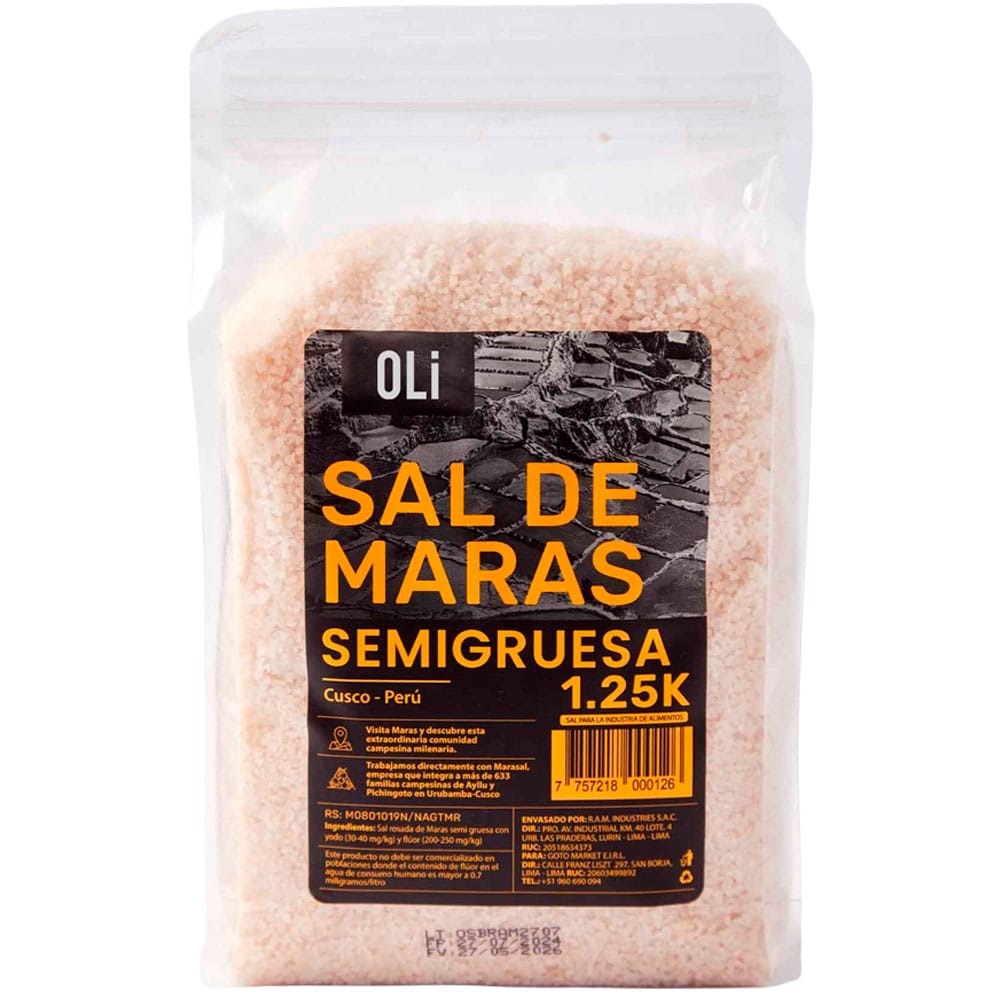 Sal de Maras OLI21 Semigruesa Bolsa 1.25Kg