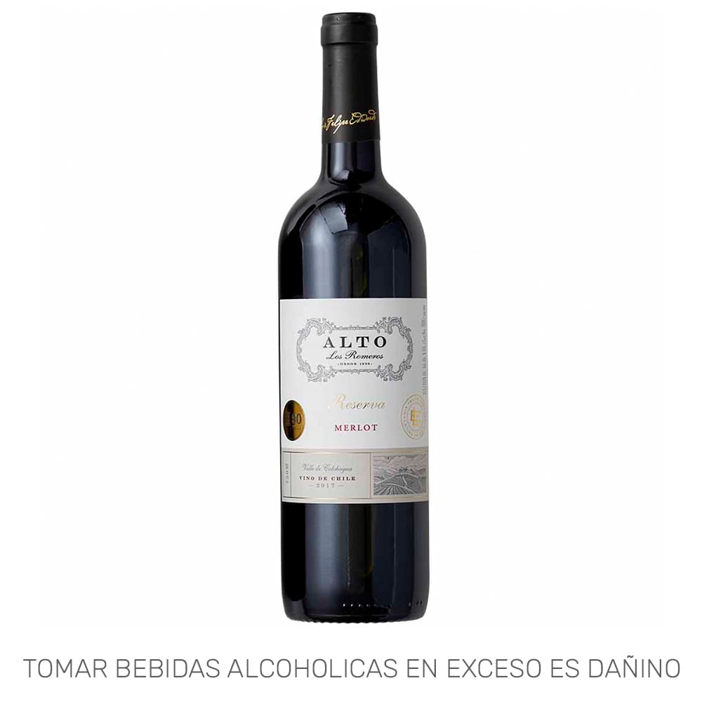 Vino Tinto ALTOS LOS ROMEROS Merlot Botella 750ml