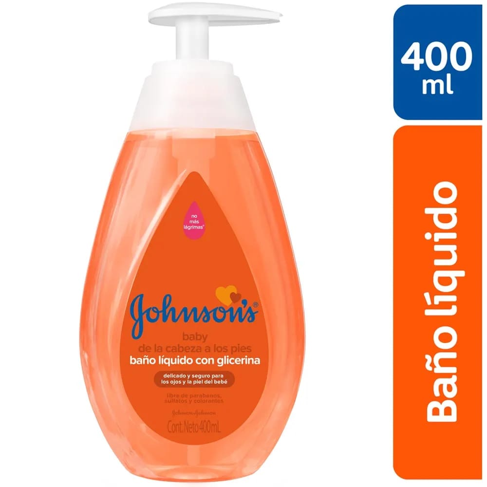 Baño Líquido para Bebé JOHNSON'S Cabeza a Pies Frasco 400ml