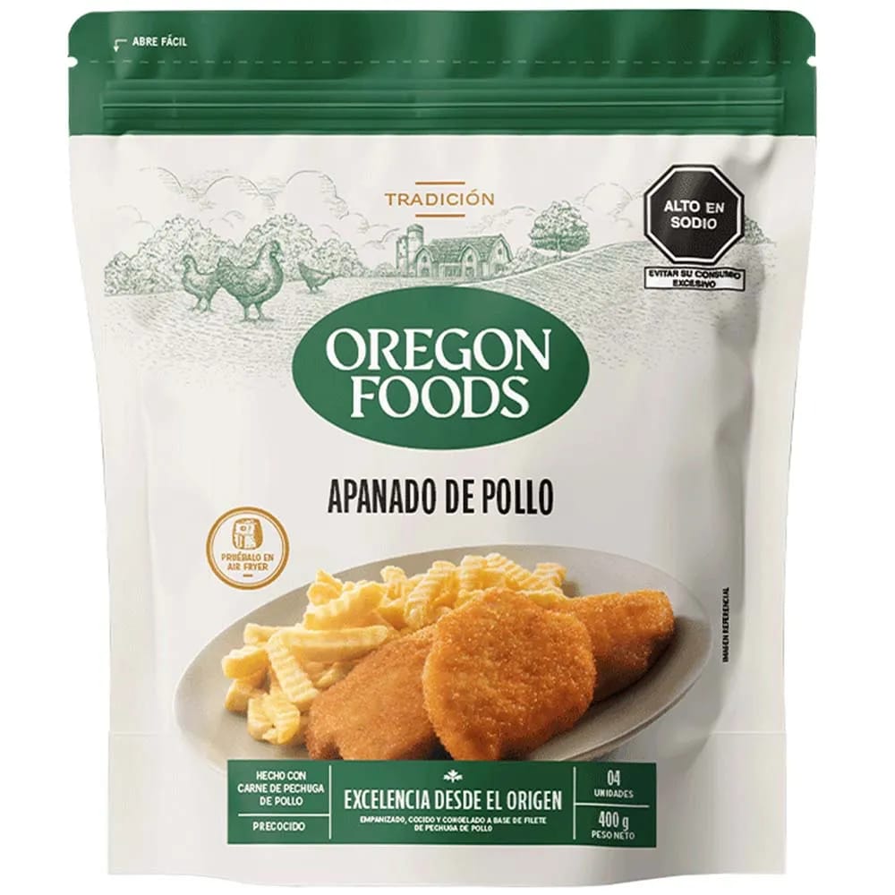 Apanado de Pollo OREGAN FOODS Bolsa 4un