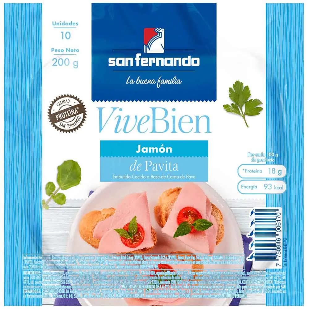 Jamón de Pavita SAN FERNANDO Bolsa 200g