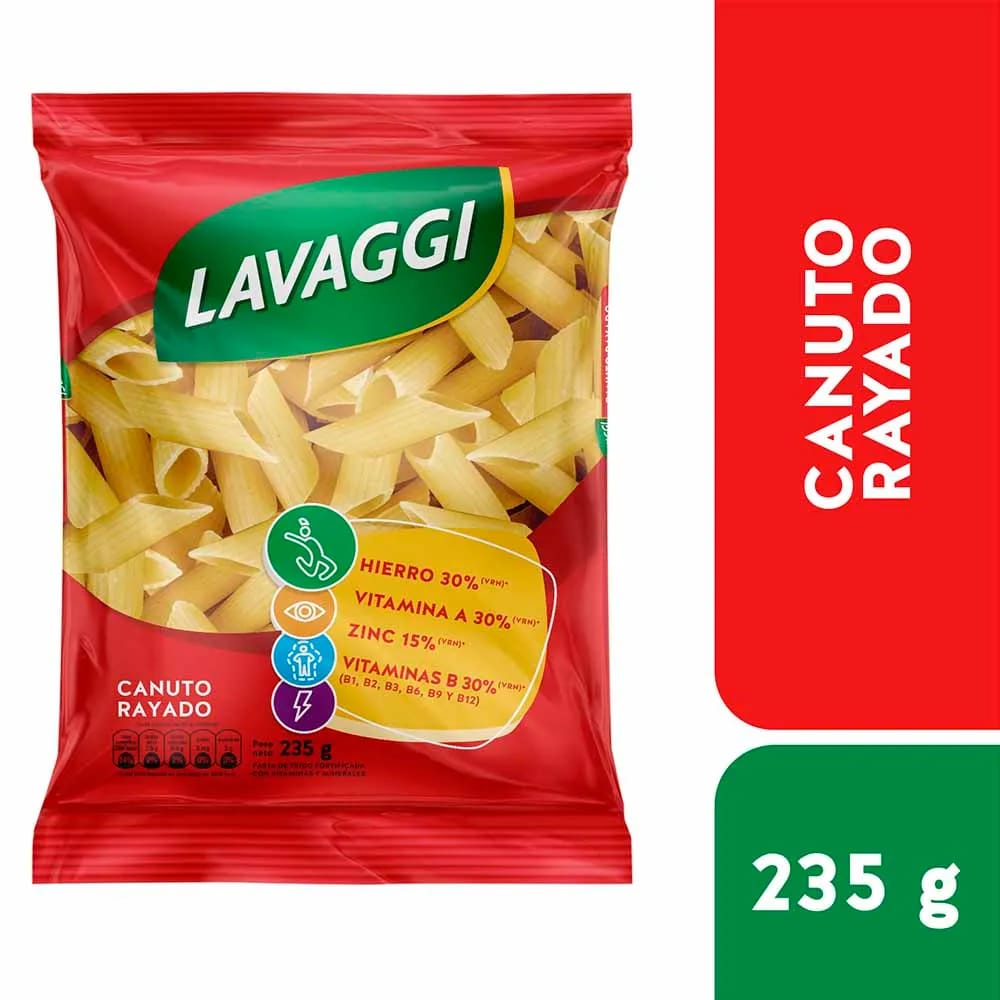 Fideo Canuto Rayado LAVAGGI Bolsa 235g
