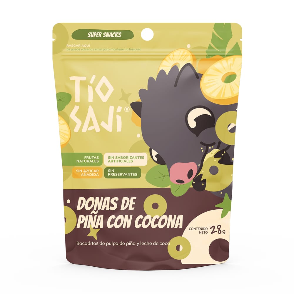 Donas Piña y Cocona TIO SAJI Bolsa 28g