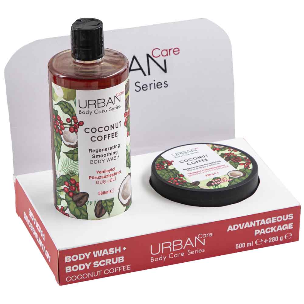 Pack URBAN CARE: Coconut Coffee Body Wash Botella 500ml + Body Scrub Pote 280g