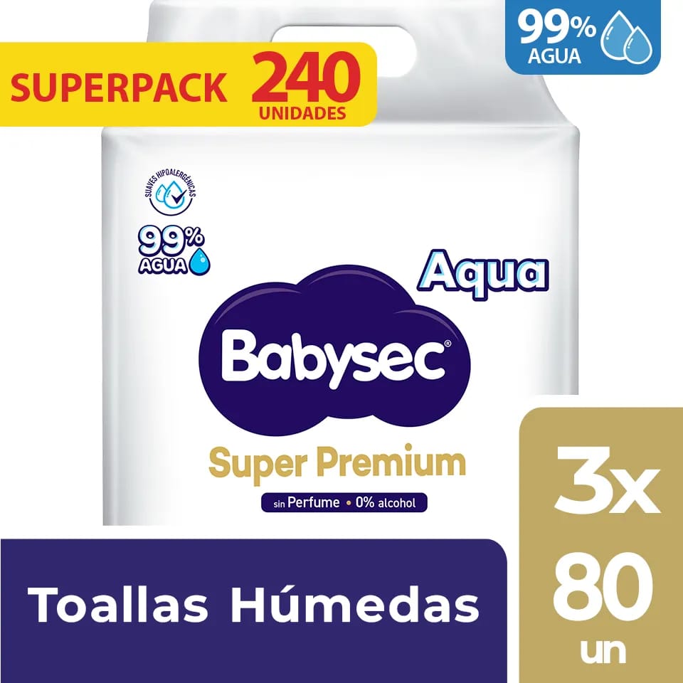 Toallitas Húmedas BABYSEC Super Premium Paquete 240un
