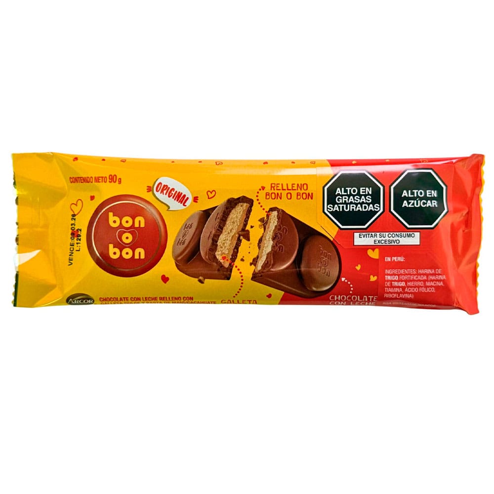 Chocolate con Galleta BON O BON Bolsa 90g