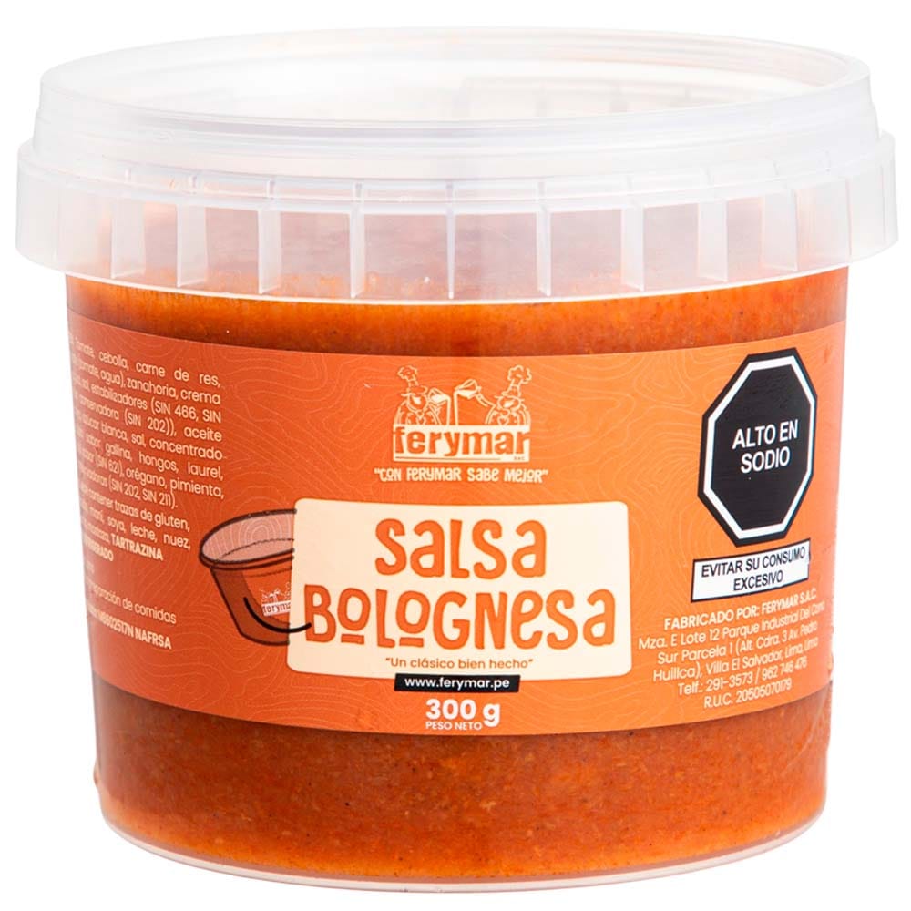 Salsa Bolognesa FERYMAR Bolsa 300g