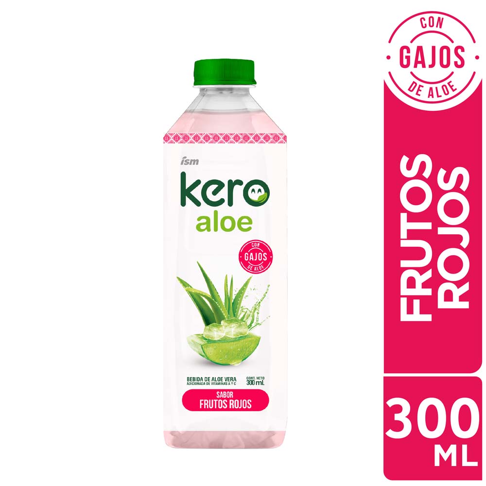 Bebida KERO Aloe Frutos Rojos Botella 300ml