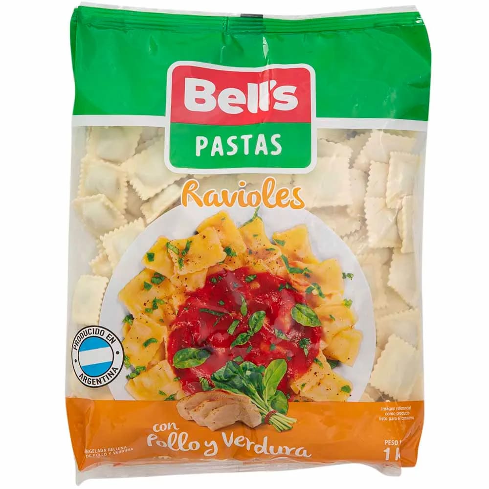 Ravioles de Pollo y Verdura BELL'S Bolsa 1Kg