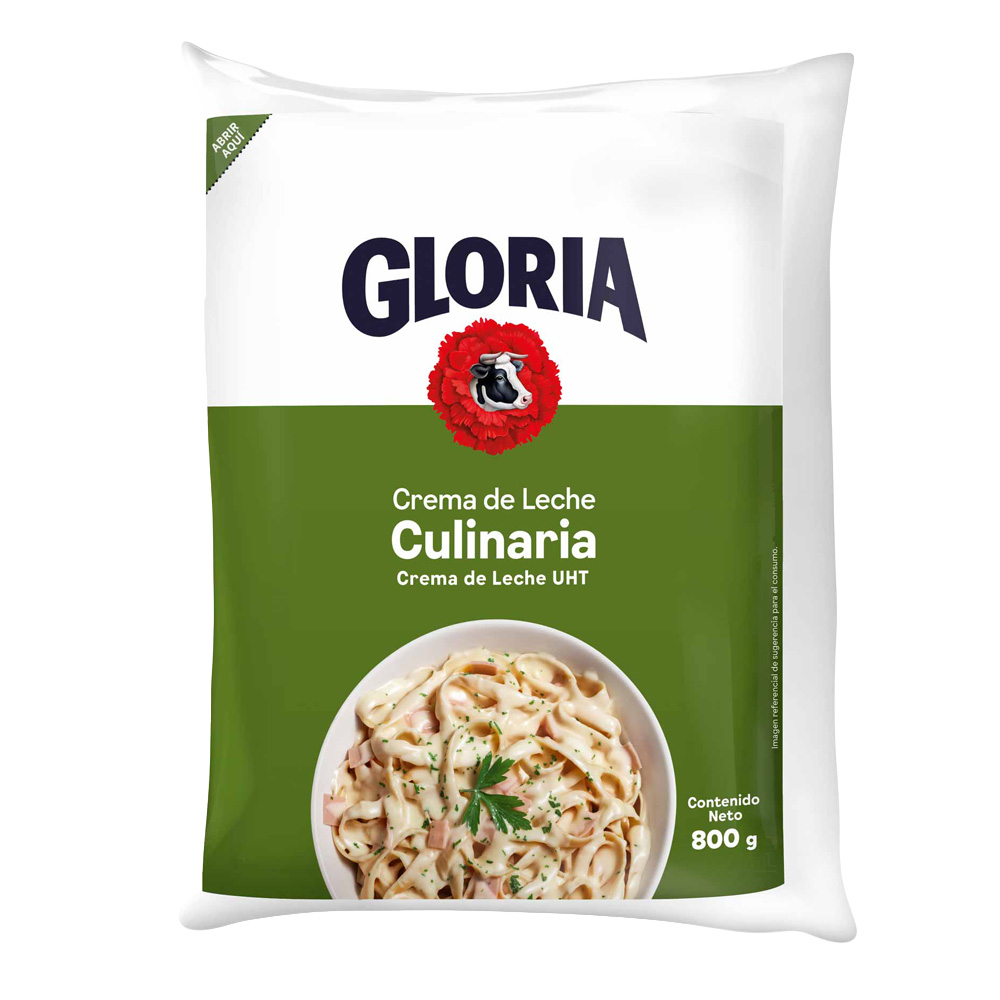 Crema de Leche GLORIA Culinaria Bolsa 800g