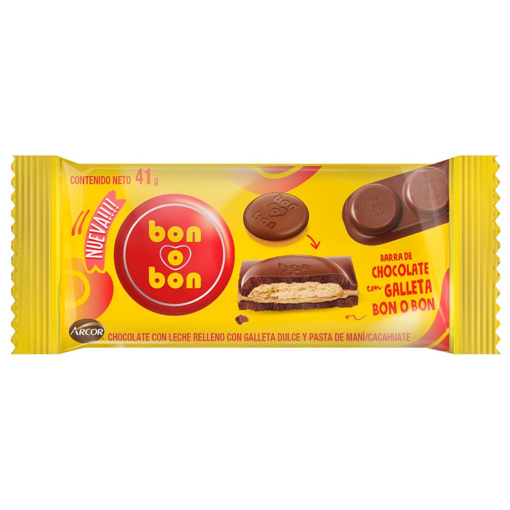 Chocolate con Galleta BON O BON Bolsa 41g