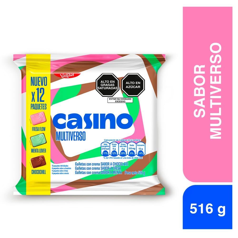 Galletas VICTORIA Casino Sabor a Multiverso Paquete 12un
