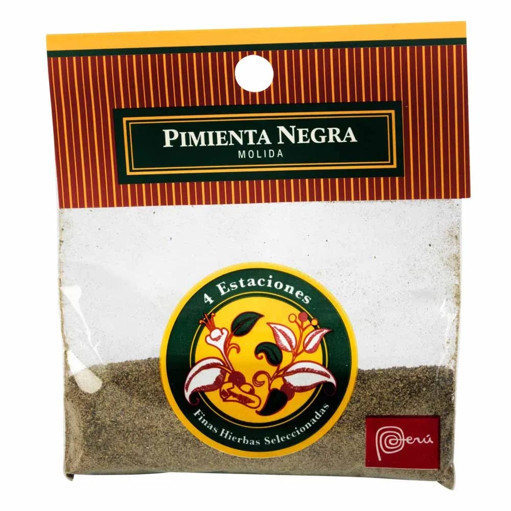 Pimienta 4 ESTACIONES Negra molida Sobre 15Gr