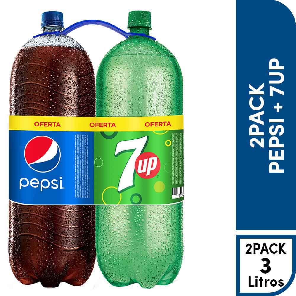 Gaseosa PEPSI + SEVEN UP Botella 3L Pack 2un