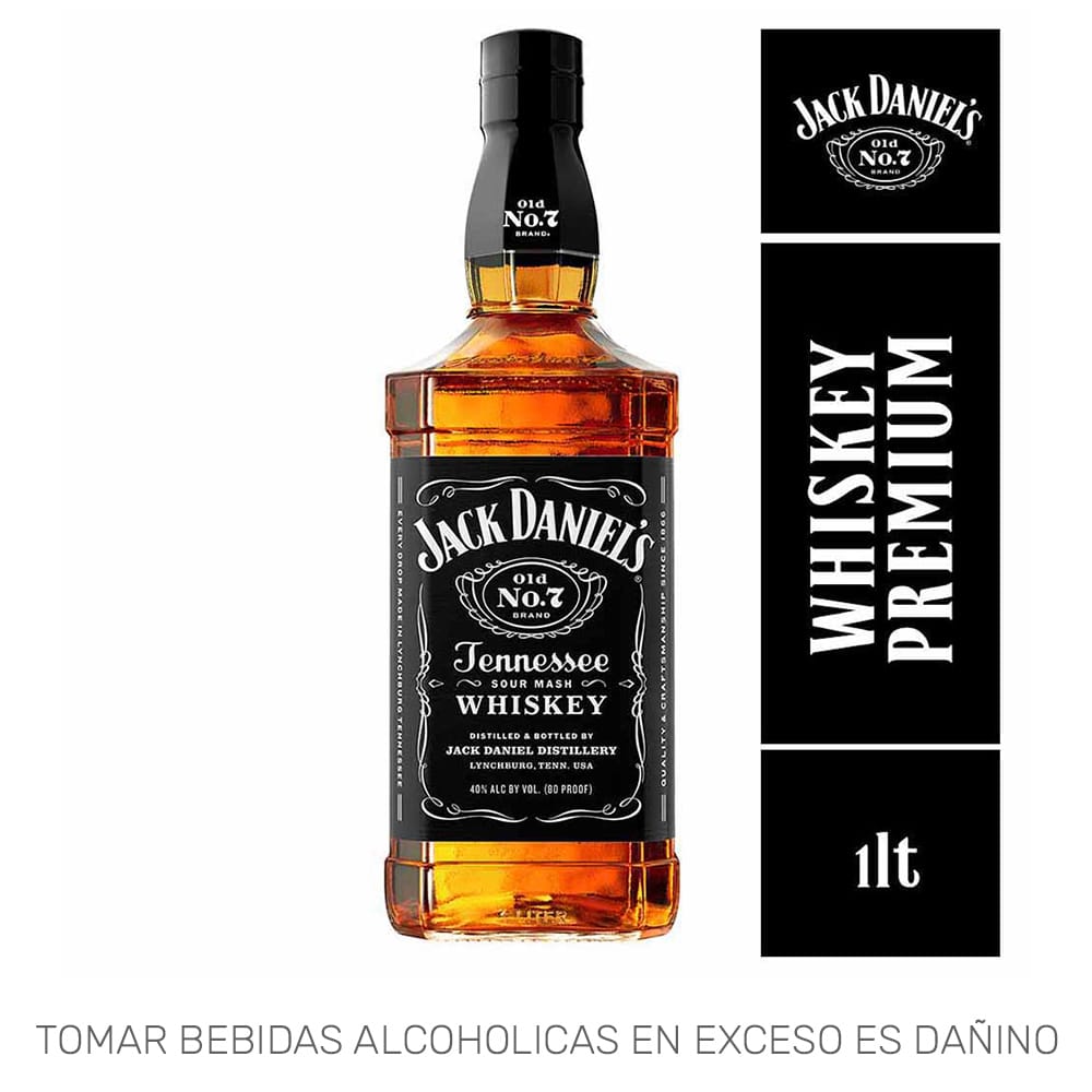 Whisky JACK DANIEL'S #7 Botella 1L