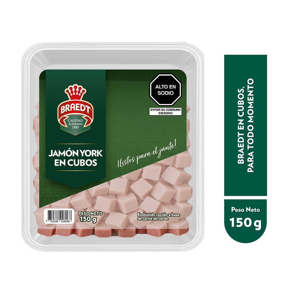 Jamón York en Cubos BRAEDT Bandeja 150g