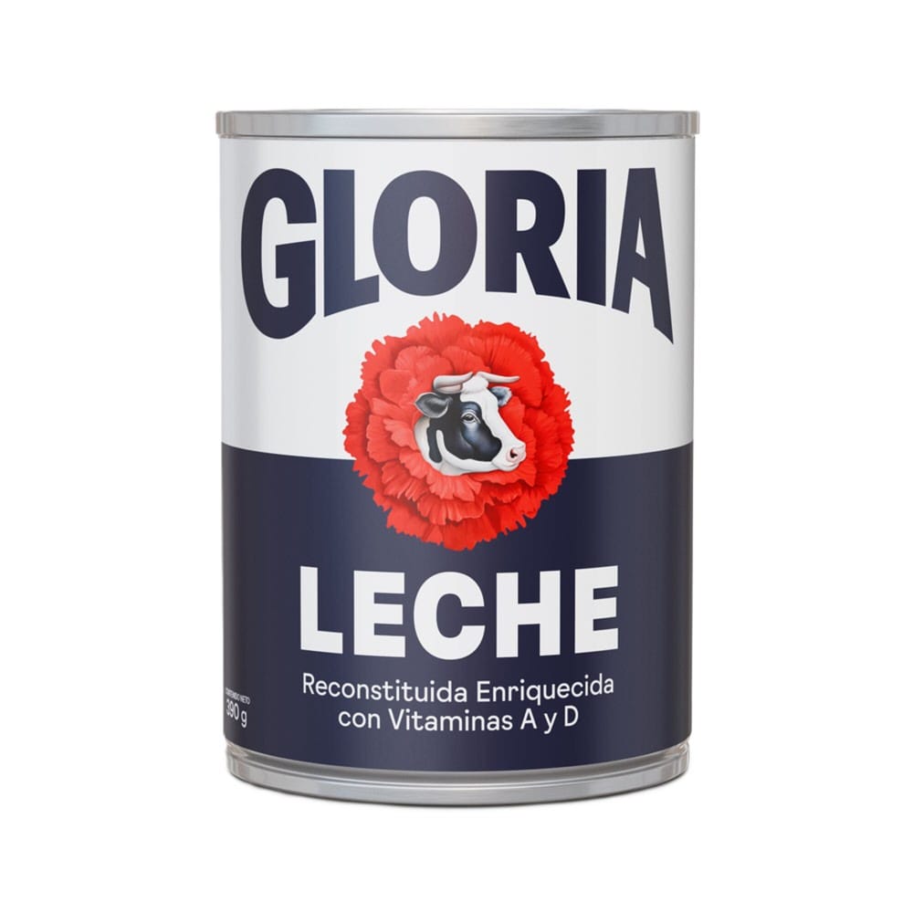 Leche Reconstituida Entera GLORIA Lata 390g