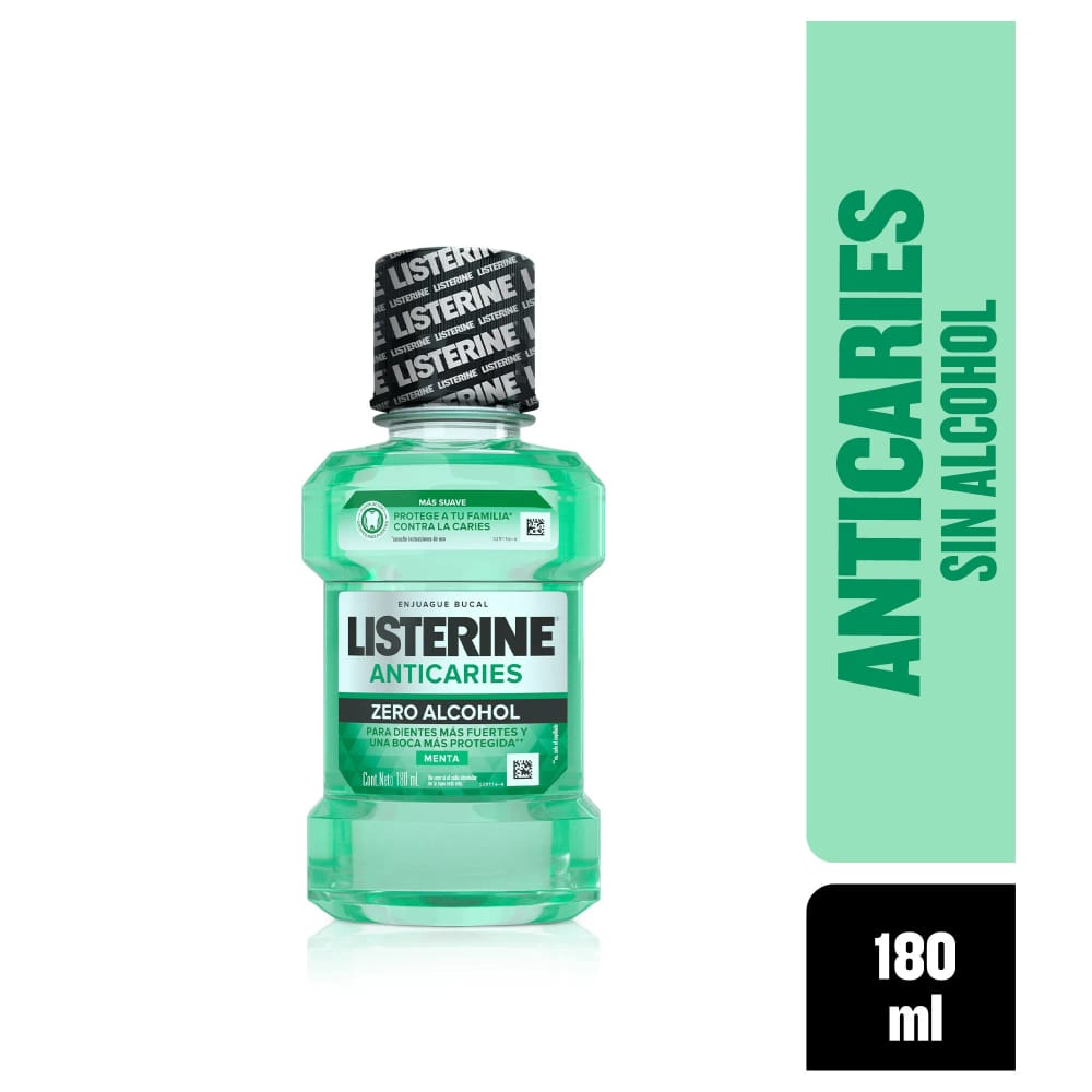 Enjuague bucal LISTERINE Anticaries Zero alcohol Botella 180Ml