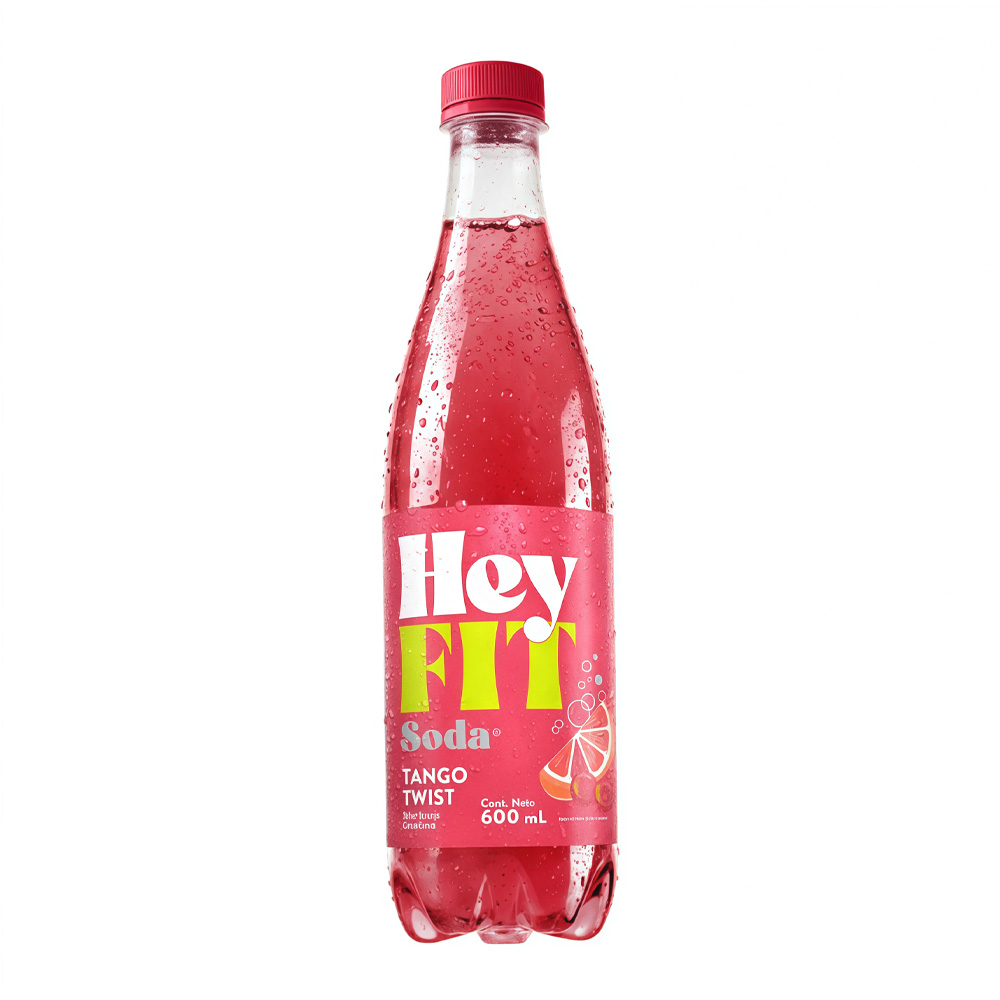 Gaseosa HEY FIT Soda Tango Twist Botella 600ml