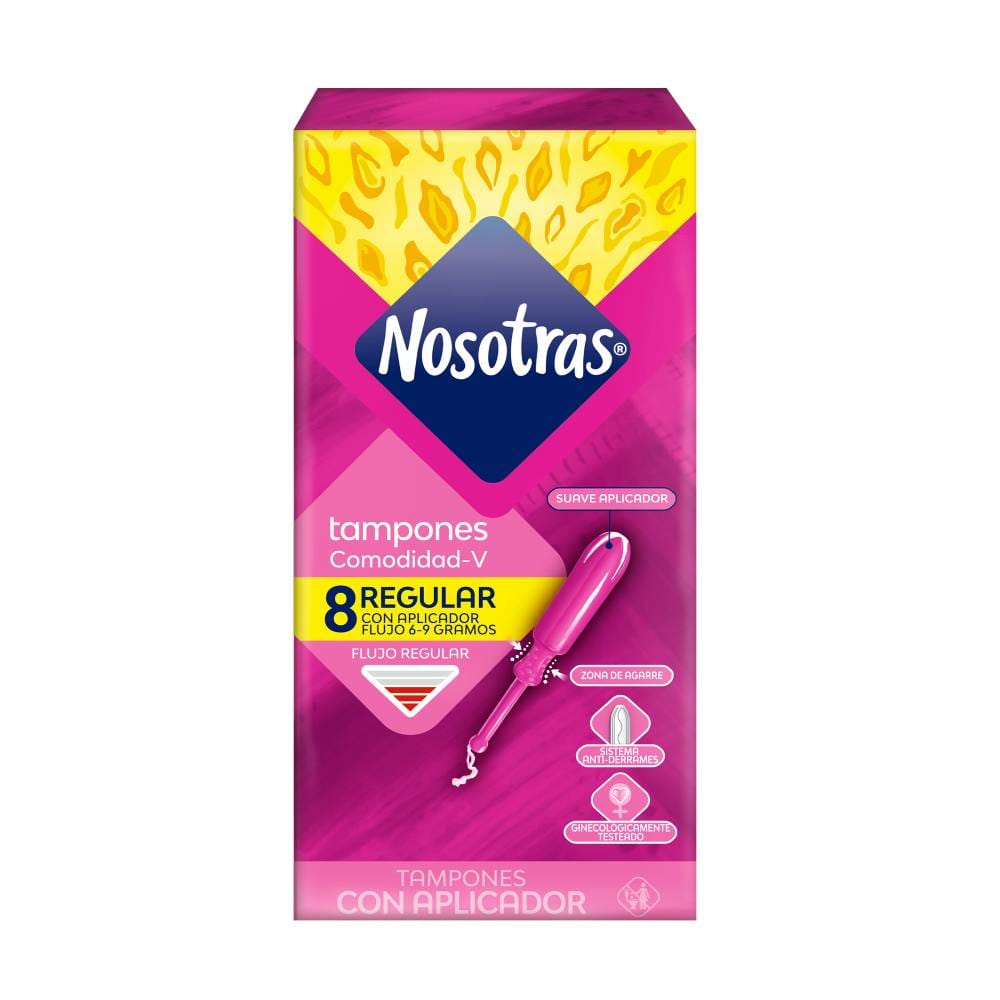 Tampones NOSOTRAS Regular Con Aplicador Paquete 8un