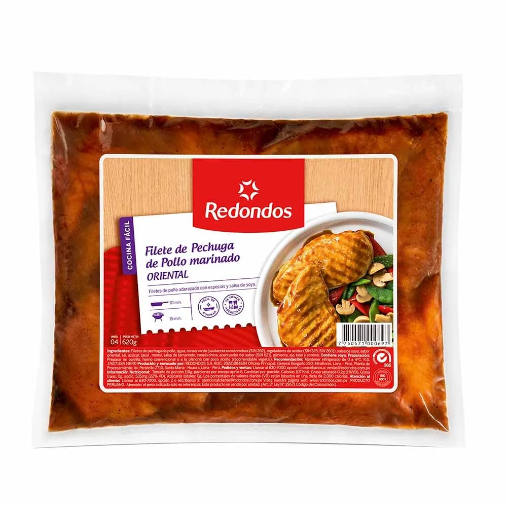Filete de Pechuga de Pollo Oriental REDONDOS Bandeja 620g
