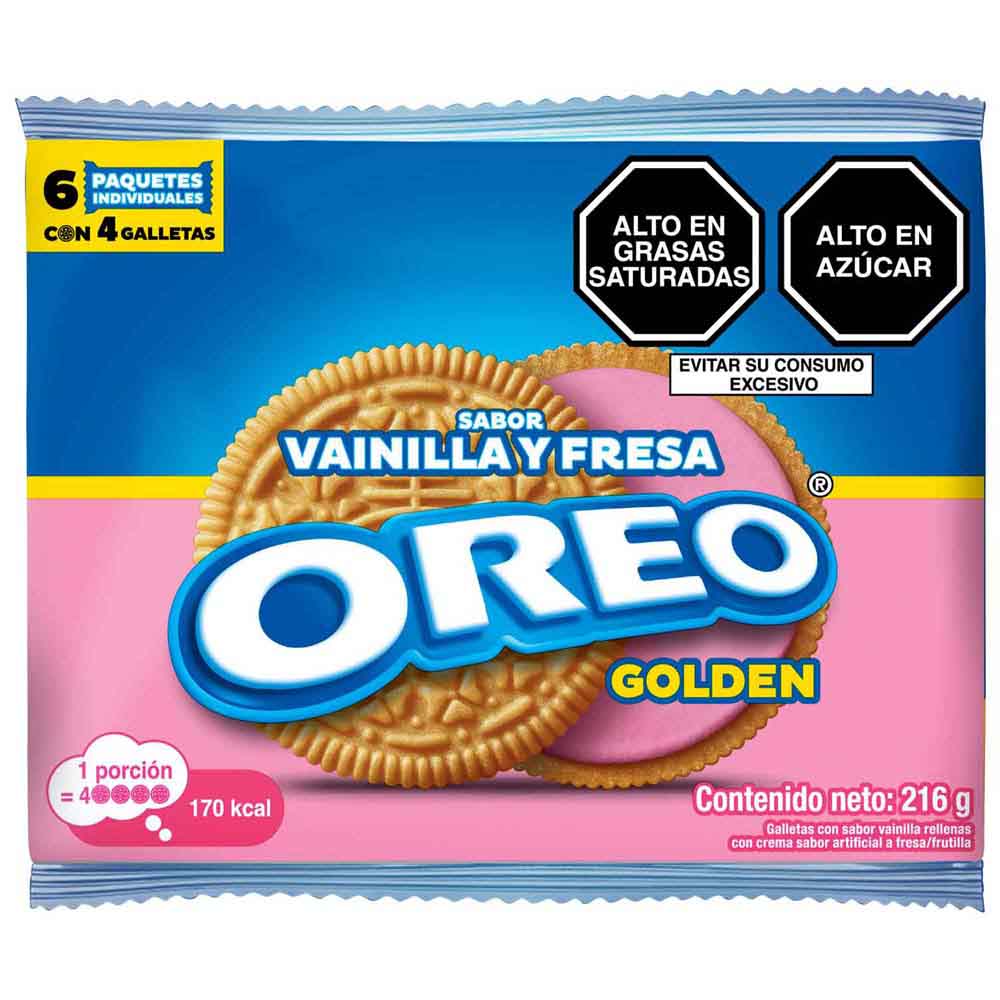 Galletas NABISCO Oreo Sabor a Fresa Bolsa 6un