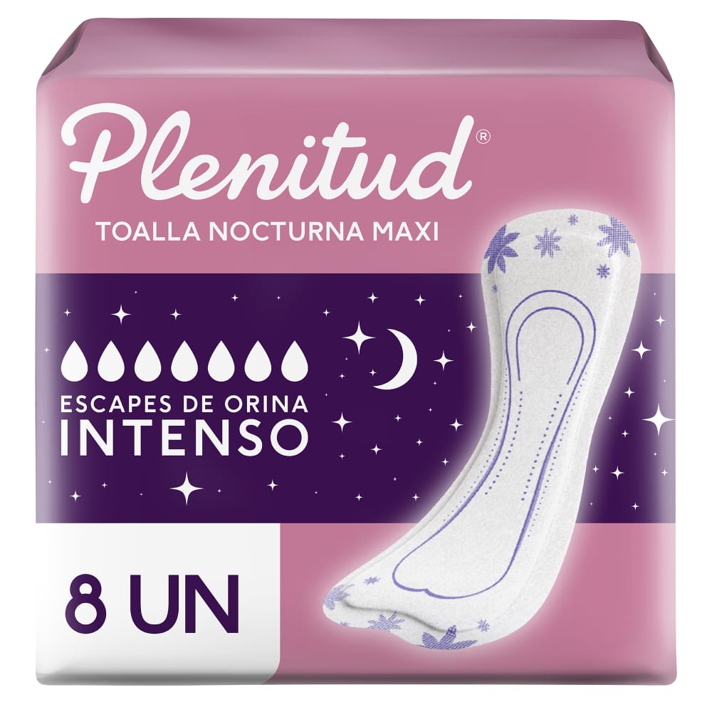 Toallas para Incontinencia Nocturna PLENITUD Femme Paquete 8un