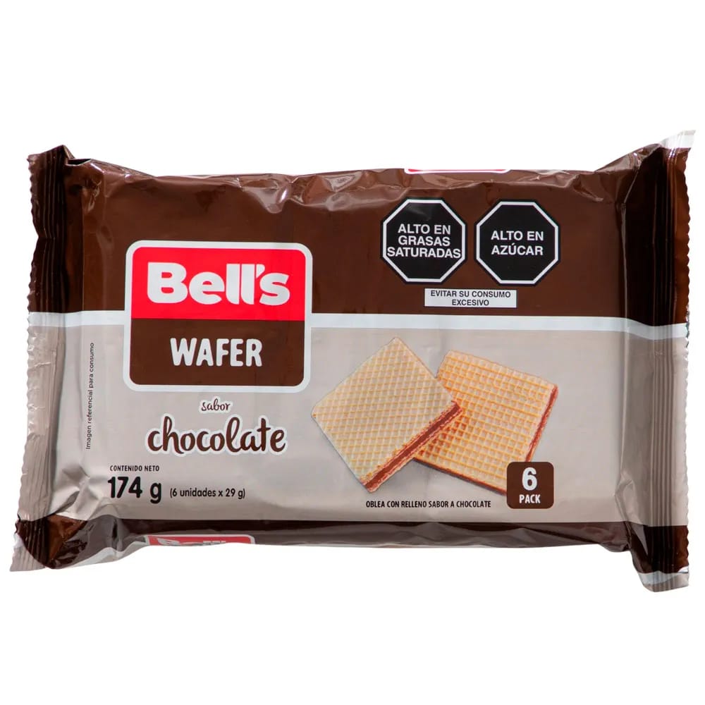 Wafer BELL'S Sabor a Chocolate Paquete 6un