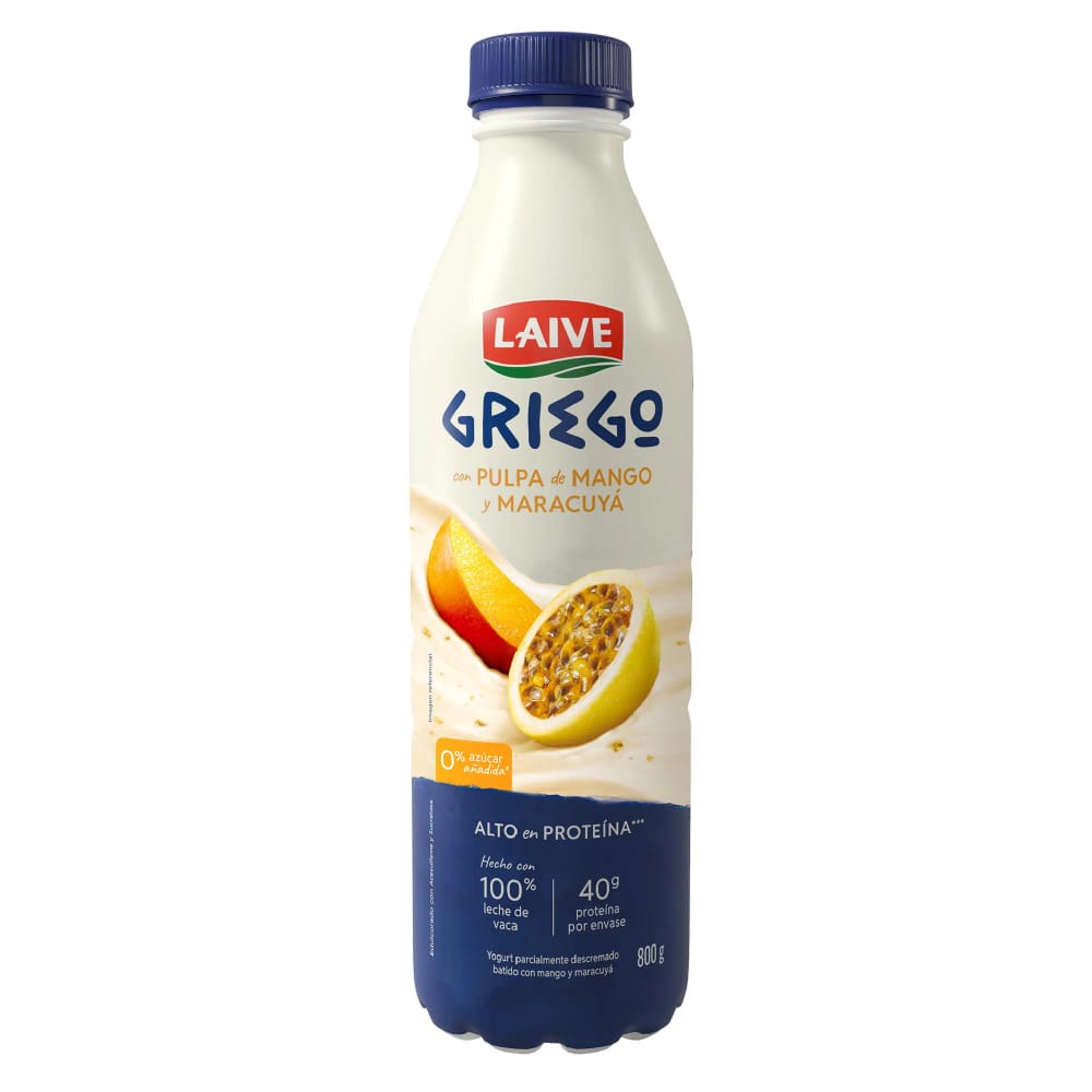Yogurt Griego LAIVE Mango y Maracuyá Botella 800g