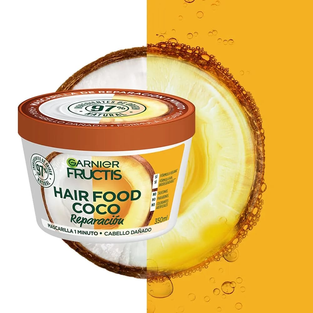 Mascarilla Reparadora FRUCTIS Hair Food de Coco Frasco 350ml