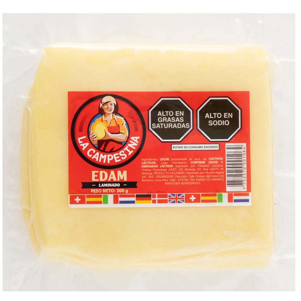 Queso Edam LA CAMPESINA Paquete 300g